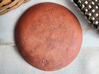  Slip-Decorated Redware 11 in. Plate with Traditional Motif