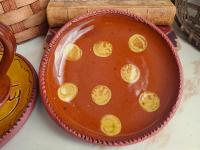 Redware 7 in. Plate, Slip Decorated