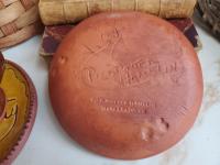 Redware 7 in. Plate, Slip Decorated