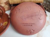 Redware 7 in. Plate, "Liberty"