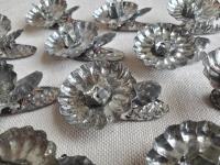 Rustic Vintage Candleholders, Set of 11, Tarnished Silver Finish, Christmas Tree Decor