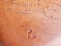 Redware Platter, Charger with Slip-Decorated Traditional Pattern