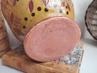 Redware Fruit Bowl with Sgraffito Pattern