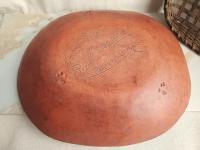 Redware Deep Trencher with Slip Pattern