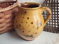 Redware Pitcher with Dabbles
