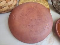  Slip-Decorated Redware 9 in. Plate with Traditional Motif