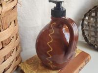 Redware Soap/Lotion Dispenser Jug