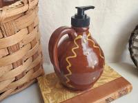 Redware Soap/Lotion Dispenser Jug