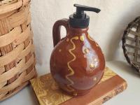 Redware Soap/Lotion Dispenser Jug