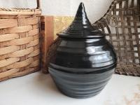 Redware Jar with Black Glaze