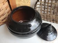 Redware Jar with Black Glaze