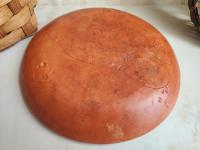 Redware 9 in. Plate with Black Dots