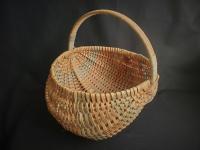 Primitive Woven Melon Basket, Egg Basket