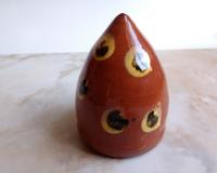 Handmade Decorative Mini Redware Bee Skep - Unique Garden Decor by Pied Potter Hamelin