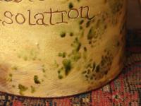 Redware Salt Cellar Sgraffio Decorated with Salt Saying