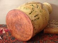 Redware Salt Cellar Sgraffio Decorated with Salt Saying