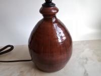 Redware Table Lamp with Brushed Accents