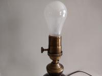 Redware Table Lamp with Lampshade (Optional) and Gray Accents