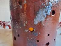 Redware Luminary with Spangles