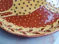 Redware Oval Platter with Leaping Hare Motif