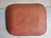 Custom Order Kulina Folk Art Redware Platter with Sleeping Cat Motif