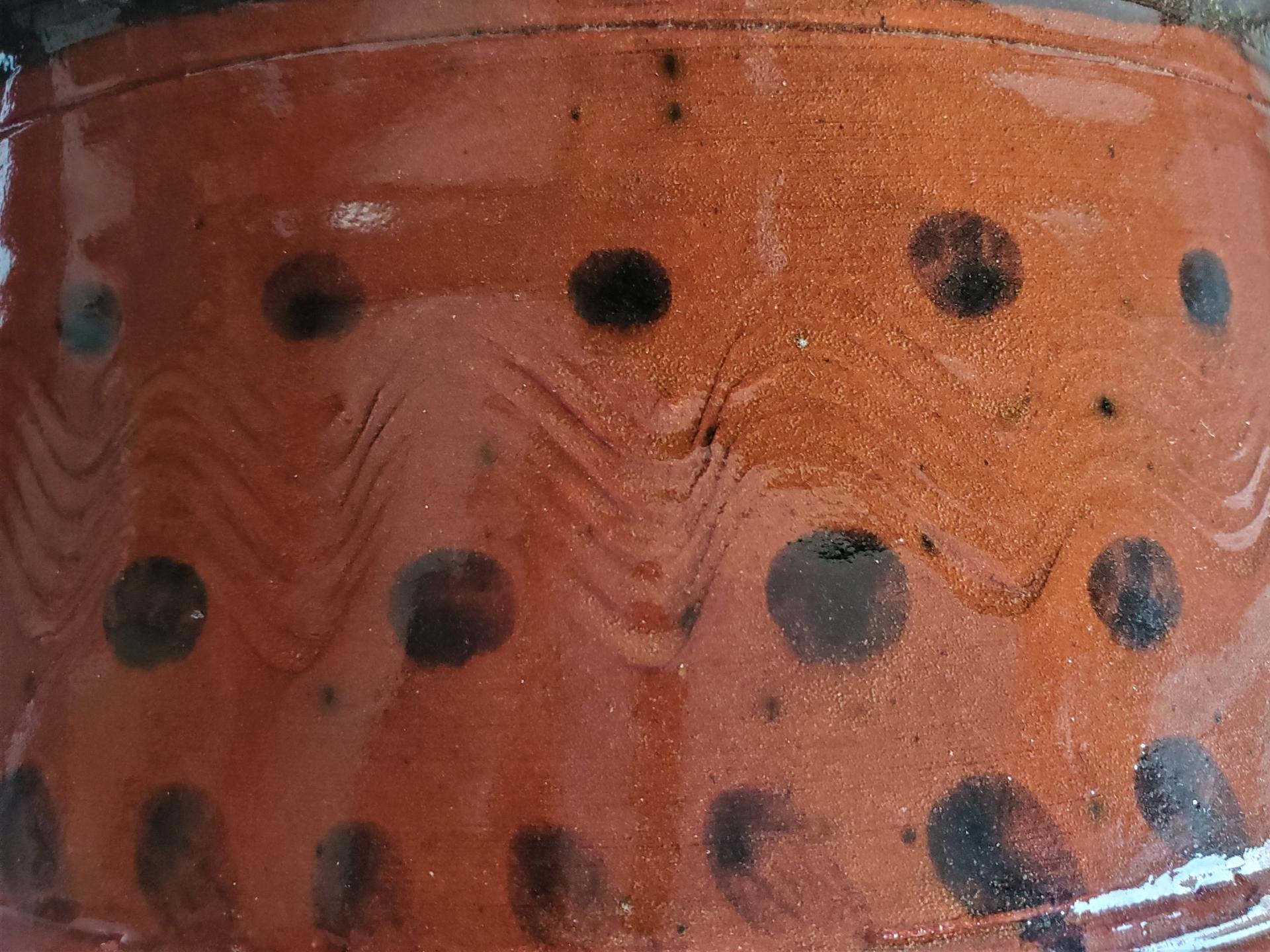 Redware Bowl with Black Accents