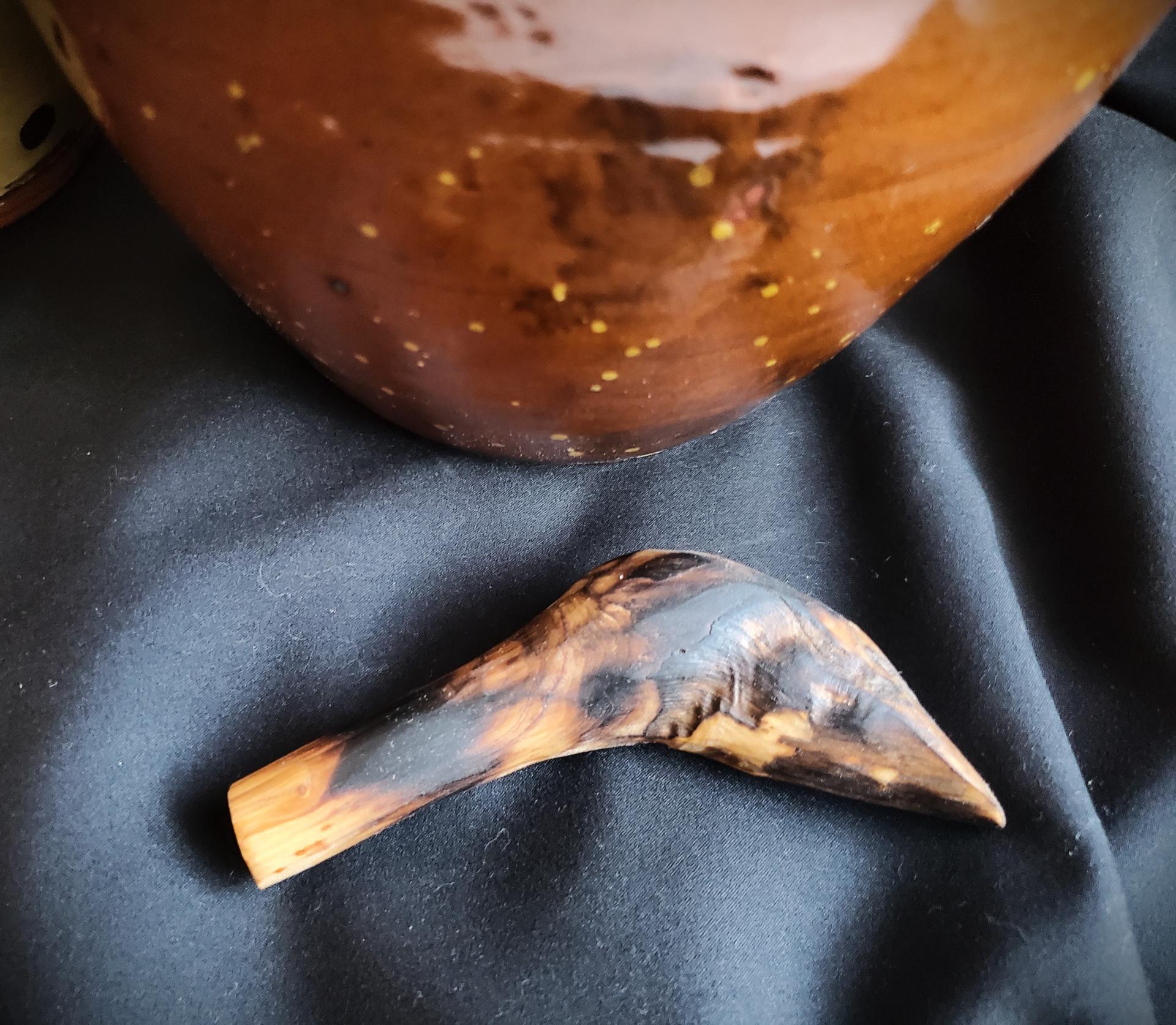 Redware Jug with Black Dapples and Spangled Decoration