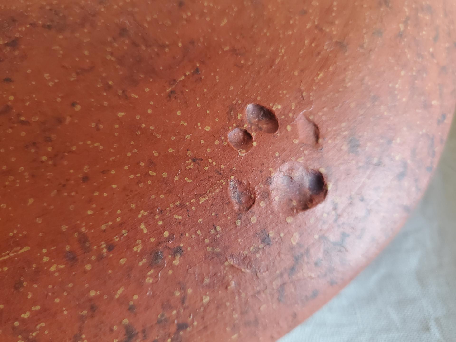 Redware Oval Platter, Birds Eating Berries Motif, Kulina Folk Art