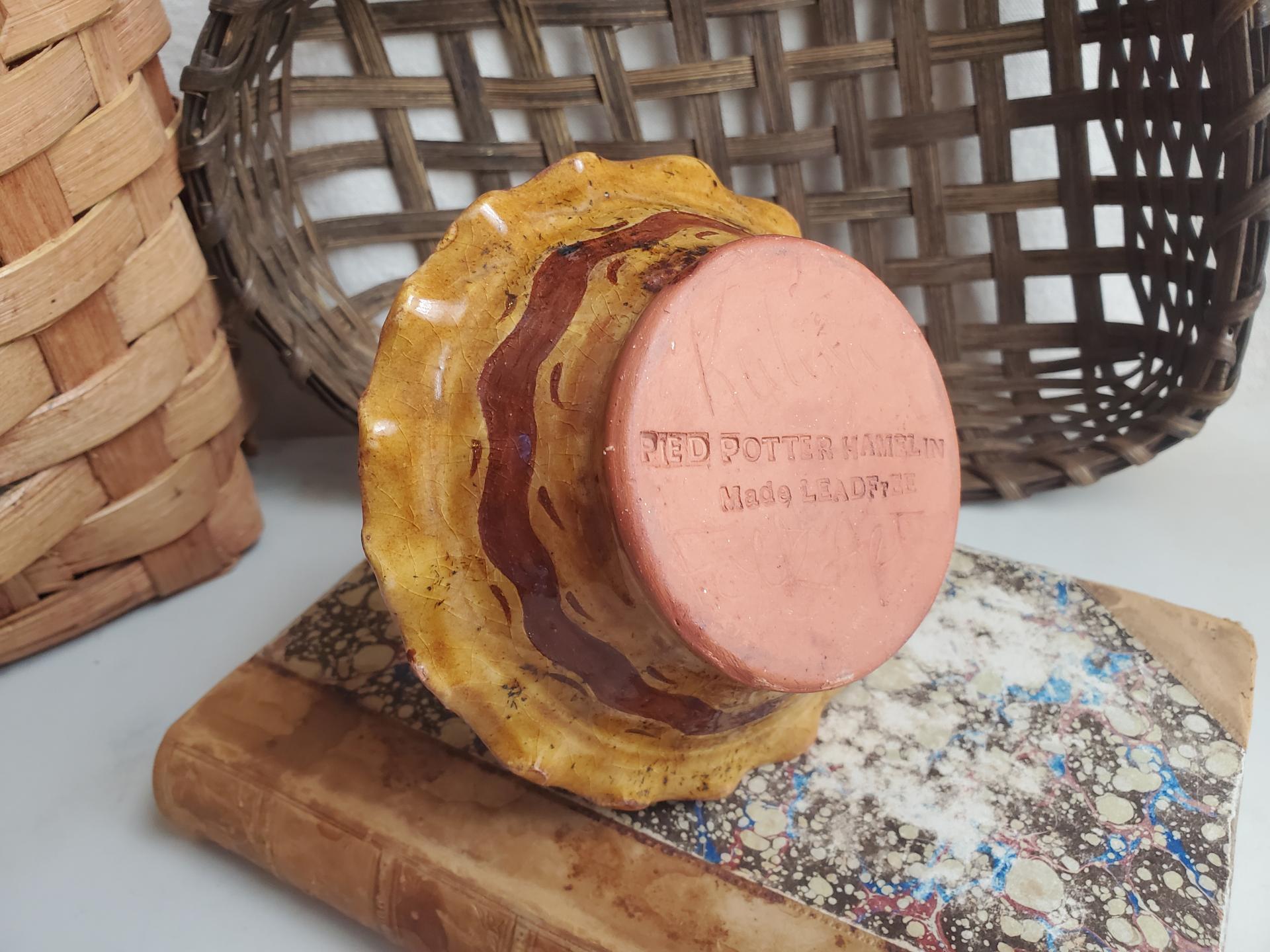 Redware Bank, One-of-a-Kind with Sgrafitto Pattern