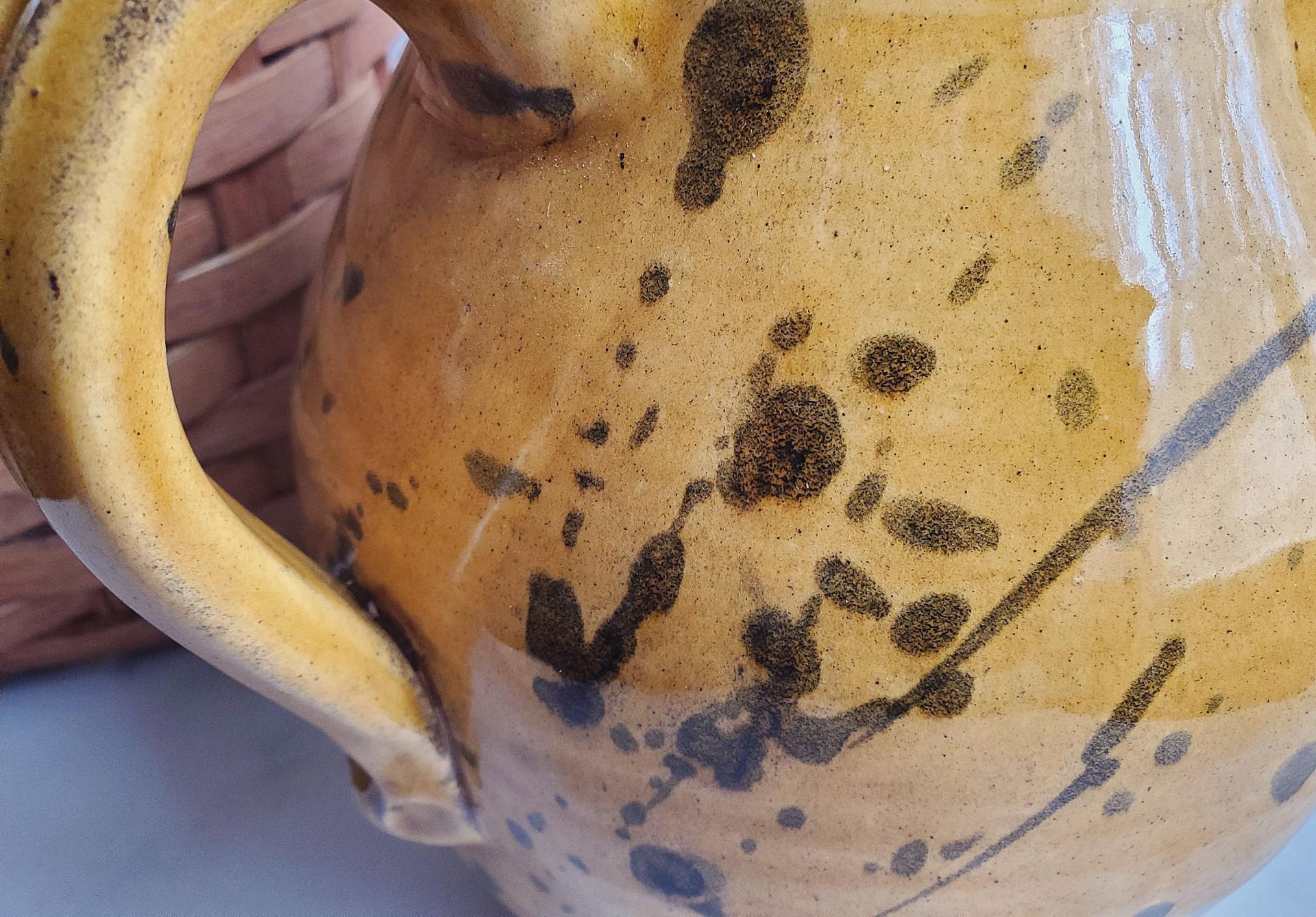 Redware Pitcher with Dabbles