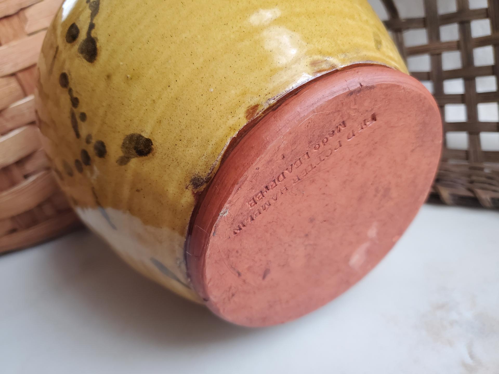 Redware Pitcher with Dabbles