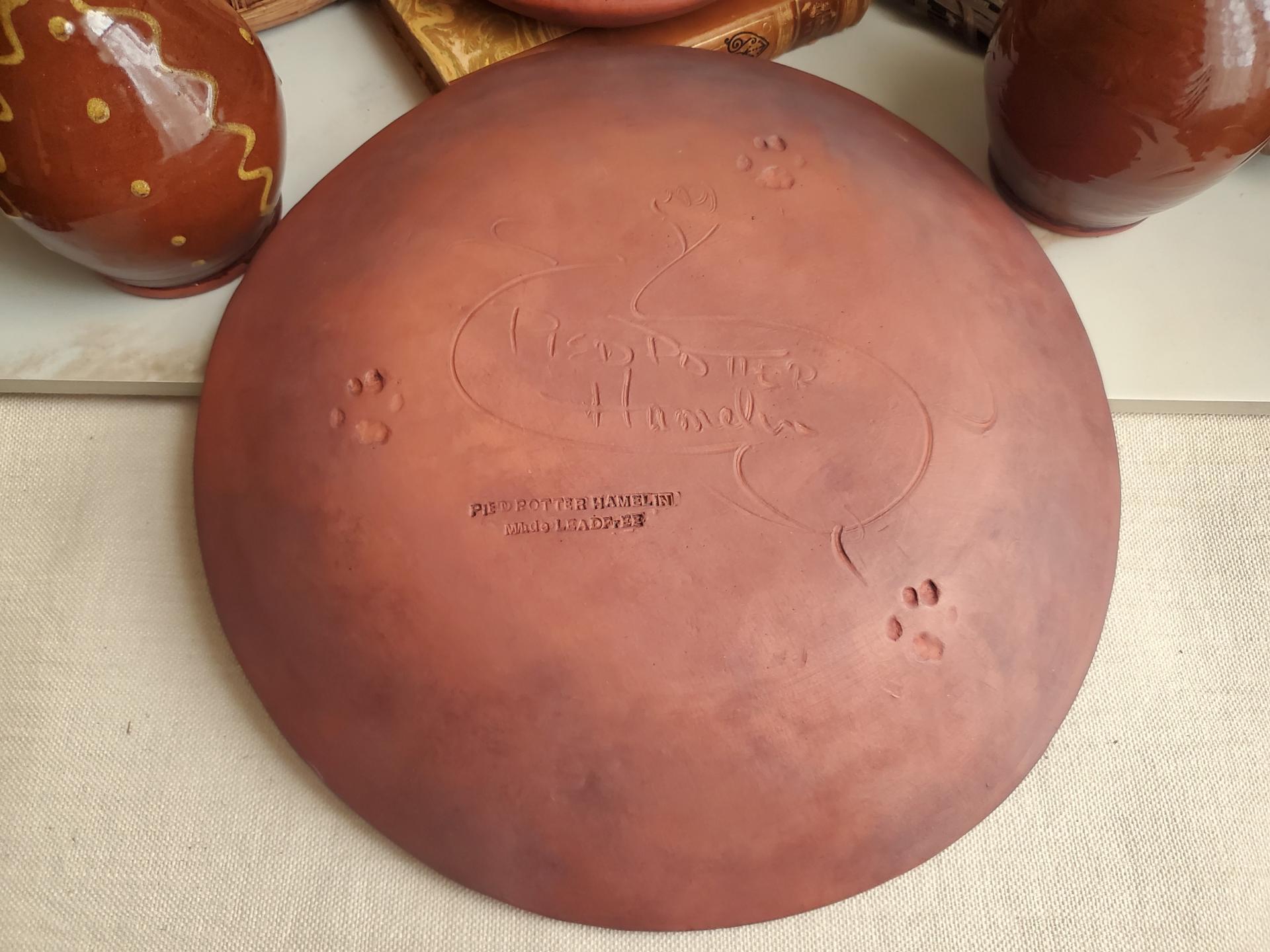 One-of-a-Kind Slip-Decorated Motif Redware Charger