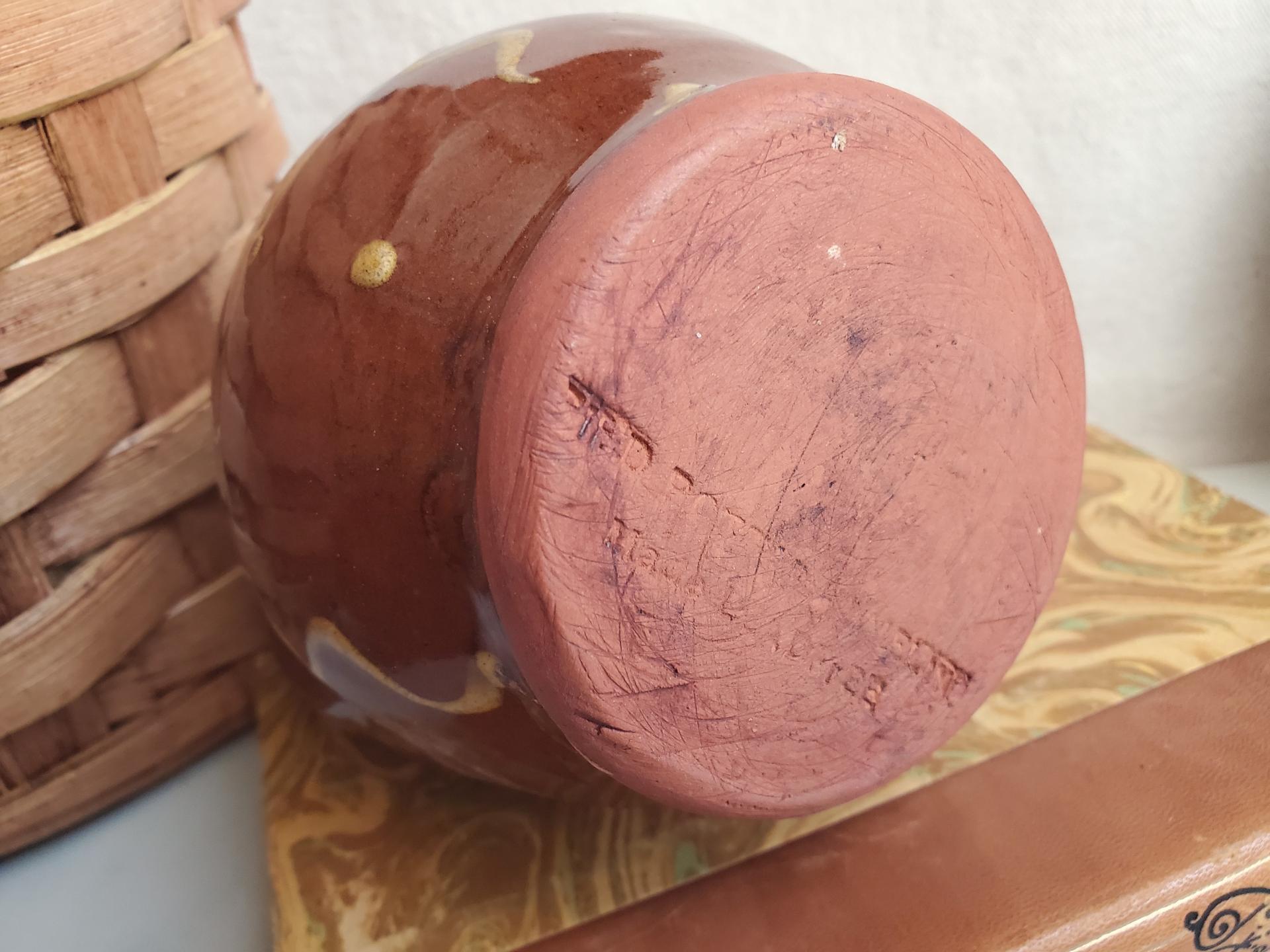 Redware Soap/Lotion Dispenser Jug