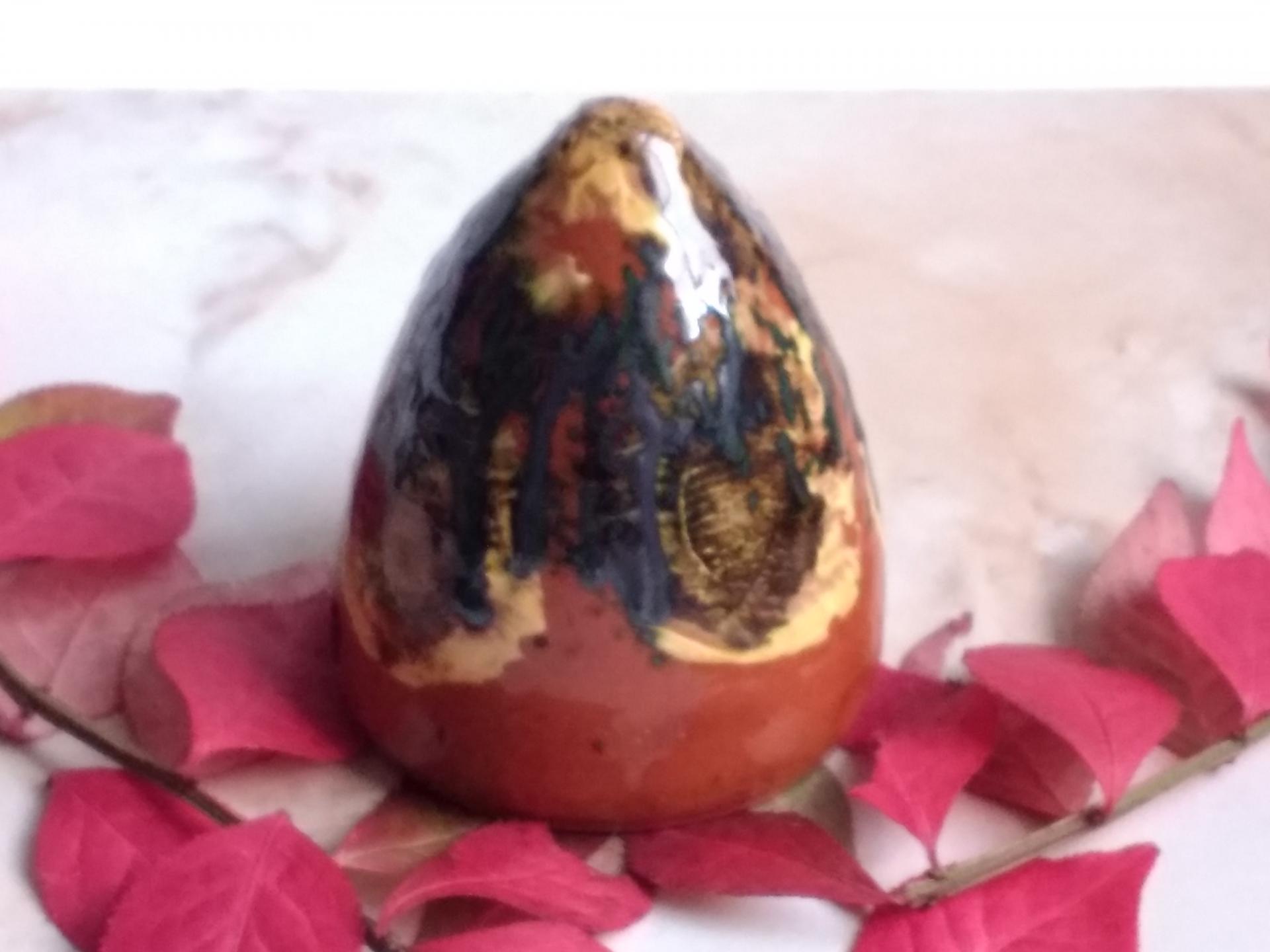 Redware Bee Skep, Hand Thrown on Wheel, Decorative