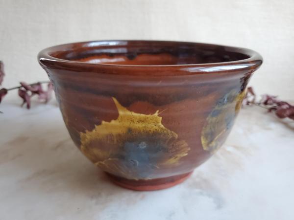 Hamelin Redware Bowl with Spangles and Daubs Decoration