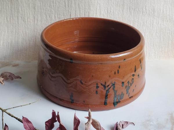 Redware Bowl with Spangle Accents