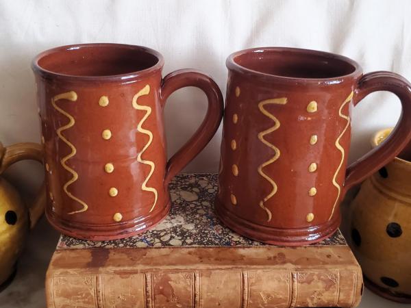 Pied Potter Hamelin & Kulina Folk Art American redware