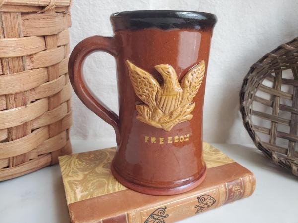 Redware "Freedom - Liberty" Mug