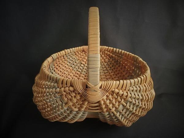 Primitive Woven Melon Basket, Egg Basket