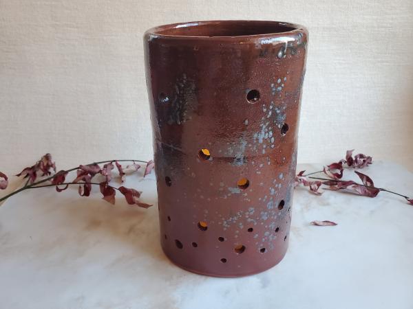 Redware Luminary with Spangles